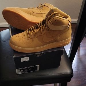 Air force 1 high top flax brown